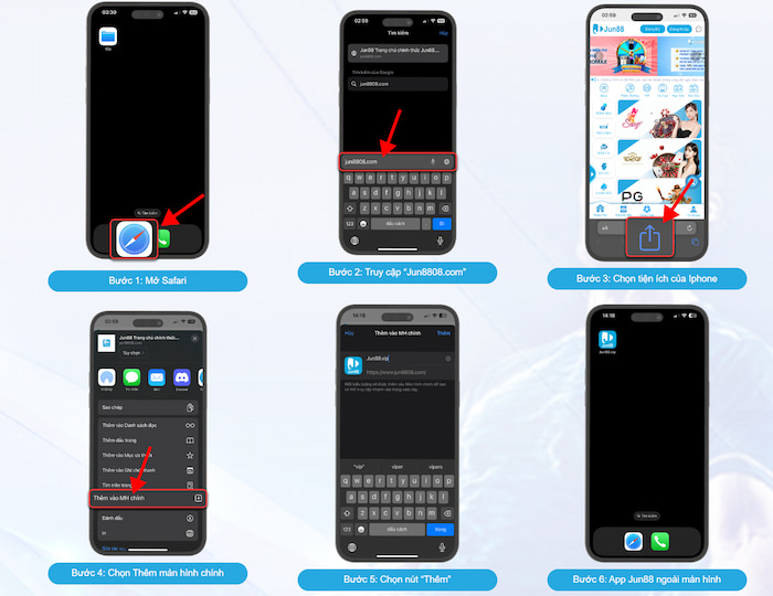 Các bước tải jun88 trên IOS